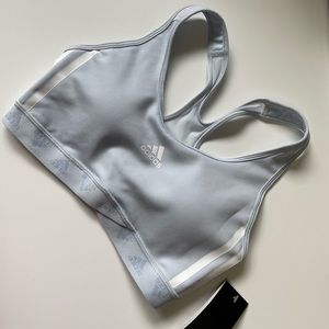 Pastel Blue Adidas Mesh Sports Bra - SMALL